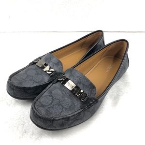 Coach Olive Jacquard Loafer Flats Size 9